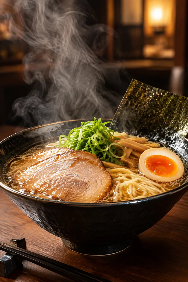 ChatGPT で作った、文字の入っていないラーメンの背景画像