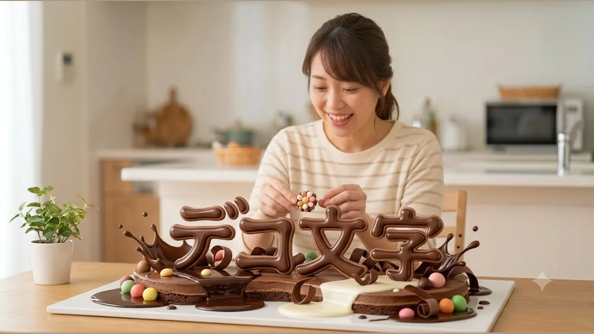 まるでチョコ？スマホでできる『とろとろ・ぷっくり』文字