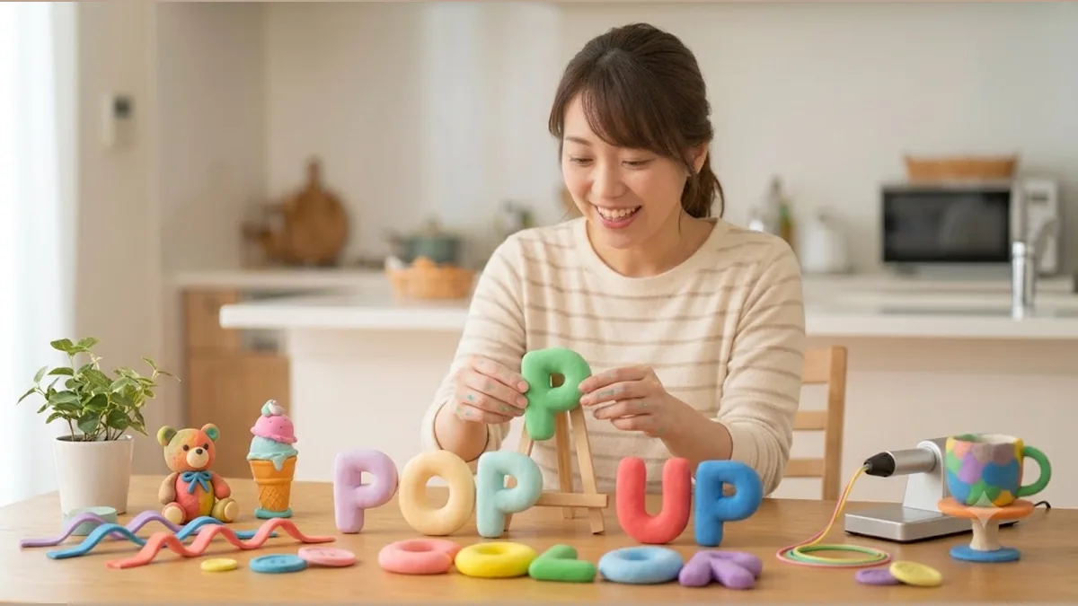 ボタンひとつで飛び出す、お菓子みたいな立体文字