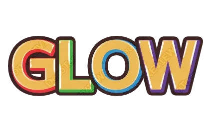 "GLOW" Mixed Pop - deco text template (Pop, 3D, Pastel)