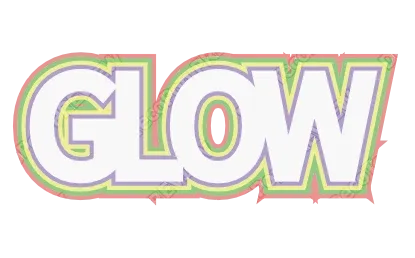 "GLOW" Pastel Layers - deco text template (Cute, Layered outline, Pastel)
