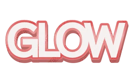 "GLOW" Coral 3D - deco text template (Cute, 3D, Pastel)