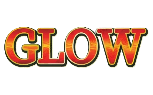 "GLOW" Flame Fade - deco text template (Pop, Gradient, Yellow)
