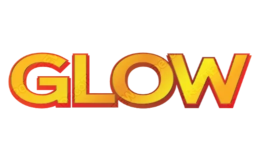 "GLOW" Lemon Orange - deco text template (Pop, 3D, Gradient)