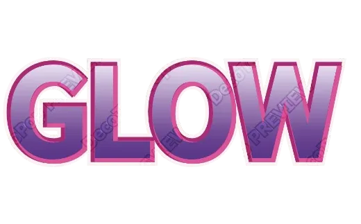 "GLOW" Pale Violet - deco text template (Cute, Gradient, Pastel)