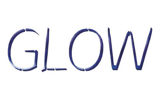 "GLOW" Faint Indigo - deco text template (Elegant, 3D, Gradient)