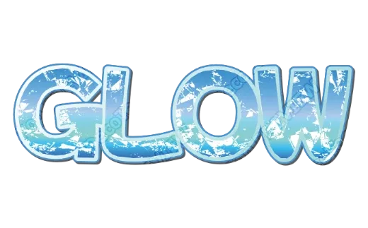 "GLOW" Grunge Aqua - deco text template (Graffiti, Rough, 3D)